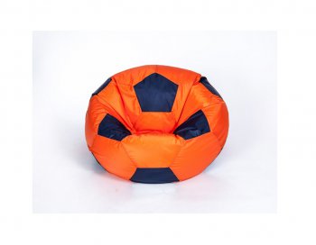 Кресло-мешок Мяч малый оранжево-черное в Березниках - berezniki.mebel-74.com | фото