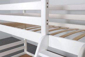 АДЕЛЬ Кровать двухъярусная с наклонной лестницей (белый) в Березниках - berezniki.mebel-74.com | фото
