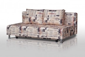 Диван-кровать Комфорт без подлокотников Принт "Gazeta" (2 подушки) в Березниках - berezniki.mebel-74.com | фото