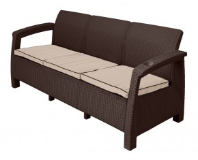 Диван Yalta Premium Sofa 3 Set (Ялта) шоколадный (+подушки под спину) в Березниках - berezniki.mebel-74.com | фото