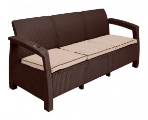 Диван Yalta Premium Sofa 3 Set (Ялта) шоколадный (+подушки под спину) в Березниках - berezniki.mebel-74.com | фото