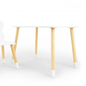 Комплект детской мебели стол и стул Корона (Белый/Белый/Береза) в Березниках - berezniki.mebel-74.com | фото