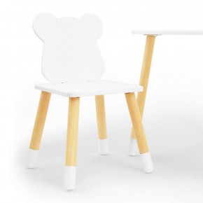 Комплект детской мебели стол и стул Мишутка (Белый/Белый/Береза) в Березниках - berezniki.mebel-74.com | фото