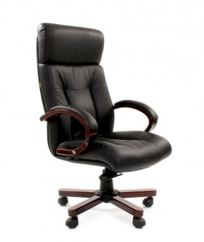 Кресло для руководителя CHAIRMAN  421 (Натуральная кожа) Черное в Березниках - berezniki.mebel-74.com | фото