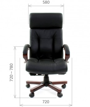 Кресло для руководителя CHAIRMAN  421 (Натуральная кожа) Черное в Березниках - berezniki.mebel-74.com | фото