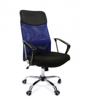 Кресло для руководителя CHAIRMAN 610 N (15-21 черный/сетка синий) в Березниках - berezniki.mebel-74.com | фото