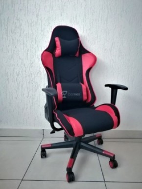 Кресло геймерское Barneo K-50 (черная сетка красные вставки) в Березниках - berezniki.mebel-74.com | фото