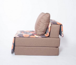 Кресло-кровать бескаркасное Харви (коричневый-геометрия браун) в Березниках - berezniki.mebel-74.com | фото