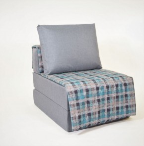 Кресло-кровать бескаркасное Харви (серый-квадро азур) в Березниках - berezniki.mebel-74.com | фото