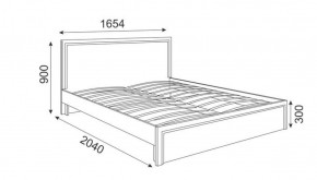 Кровать 1.6 М07 Стандарт с основанием Беатрис (Орех гепланкт) в Березниках - berezniki.mebel-74.com | фото