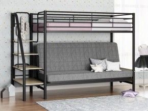 Кровать двухъярусная с диваном "Мадлен-3" (Черный/Серый) в Березниках - berezniki.mebel-74.com | фото