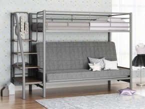 Кровать двухъярусная с диваном "Мадлен-3" (Серый/Серый) в Березниках - berezniki.mebel-74.com | фото