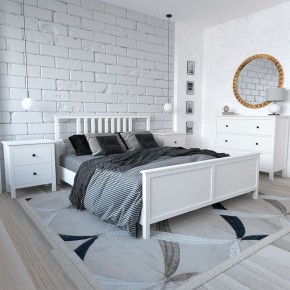 Кровать Ф-156.02 двухспальная 160х200 из массива сосны, цвет белый в Березниках - berezniki.mebel-74.com | фото