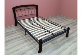 Кровать "Муза 4 Лайт" КМД9 Черная (1600*2000) (ножки-шоколад) с коваными изделиями в Березниках - berezniki.mebel-74.com | фото