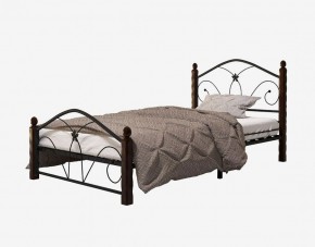 Кровать "Селена 1" Черная (900*2000) (ножки-шоколад) с коваными элементами в Березниках - berezniki.mebel-74.com | фото