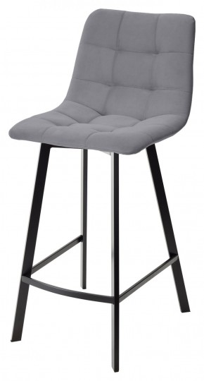 Полубарный стул CHILLI-QB SQUARE серый #27, велюр / черный каркас (H=66cm) М-City в Березниках - berezniki.mebel-74.com | фото