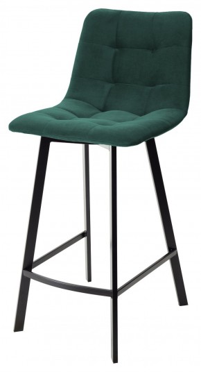 Полубарный стул CHILLI-QB SQUARE зеленый #19, велюр / черный каркас (H=66cm) М-City в Березниках - berezniki.mebel-74.com | фото