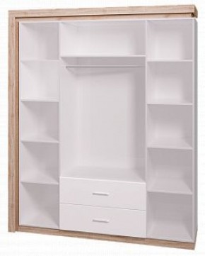 Шкаф для одежды с ящиками 4-х створчатый с зеркалом Люмен 16 в Березниках - berezniki.mebel-74.com | фото