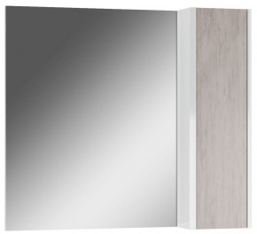 Шкаф-зеркало Uno 80 Дуб серый левый/правый Домино (DU1504HZ) в Березниках - berezniki.mebel-74.com | фото