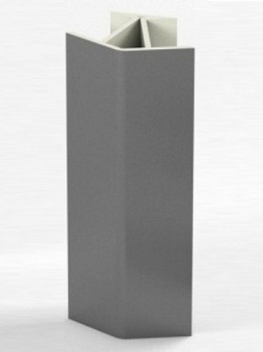 Угловое соединение для цоколя 135 гр. h100 мм (Алюминий, Белый, Черный, Сонома) в Березниках - berezniki.mebel-74.com | фото